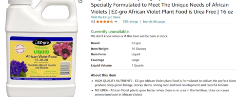 EZ-gro African Violet Fertilizer