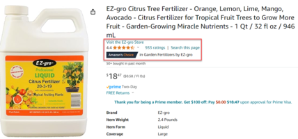 EZ-gro Citrus Fertilizer